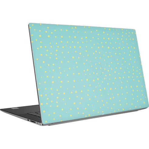 Teal and Yellow Polka Dots Dell XPS Skin